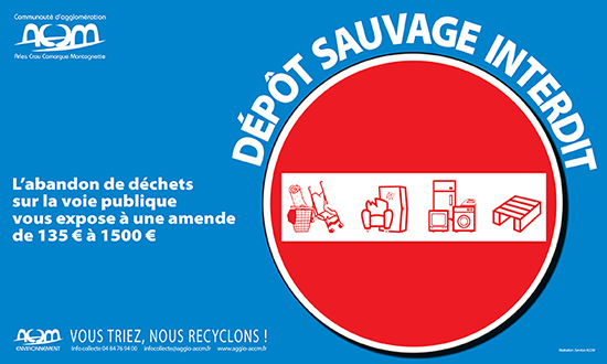 Panneau recyclage des déchets en verre